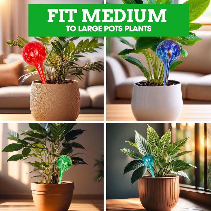 Besti Self-Watering Globes - 4-Pack Extra Large Watering Globes for Plants - Automatic Watering System for Potted Plants - Holds 380-400ml  Waters Plants Up to 2 Weeks (Set of 4 Extra Large) - Image 4
